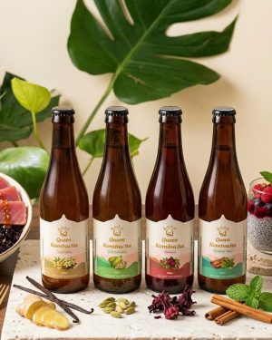 Queen Kombucha kết hợp bữa ăn lành mạnh
